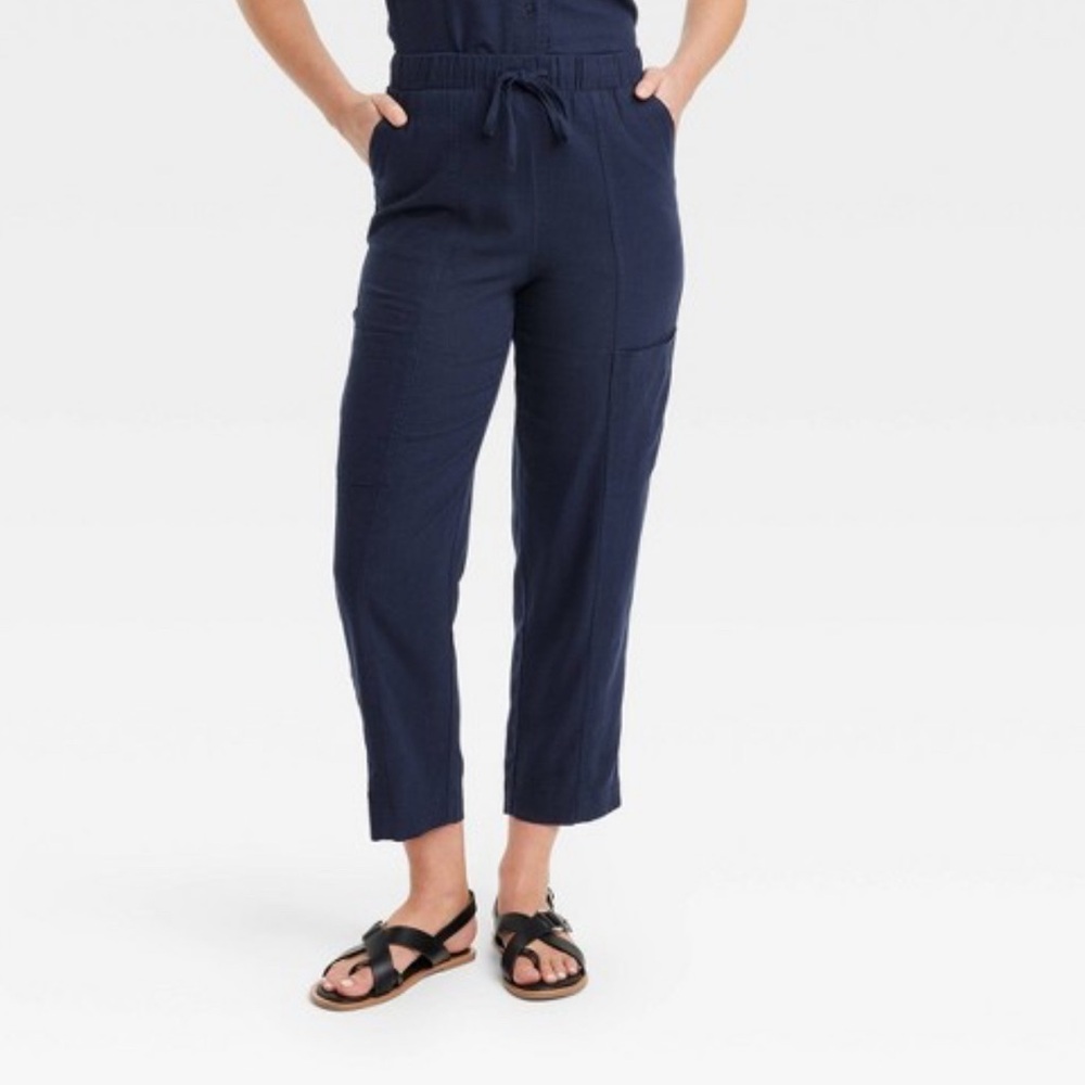 Universal Thread Women’s High-Rise Pull-on Tapered Pants Navy Blue Sz XL